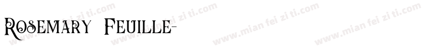 Rosemary Feuille字体转换